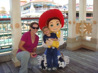 Elizabeth and Jacob Hammack with Jesse at California Adventure